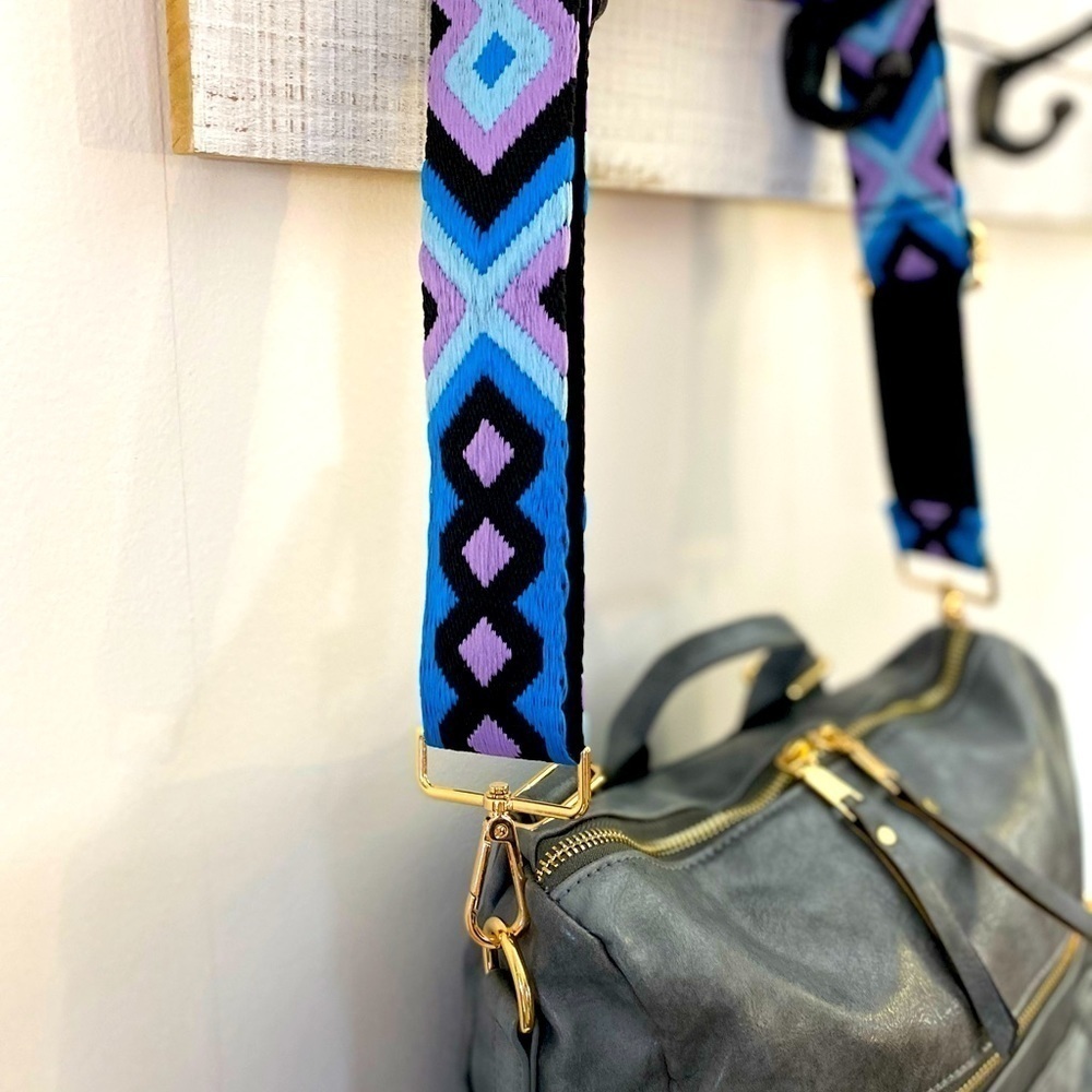 Brand NEW! Aqua Geo Lavender Crossbody Strapππ ~BAG NOT INCLUDED!~ - Picture 5 of 7